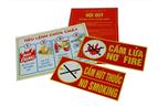 Tiêu lệnh, nội quy, cấm lửa, hút thuốc (4 tờ)